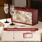 Pink diamond champagne flute set for wedding gift