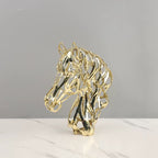 Modern hollow-out horse head metal art, minimalist home decor