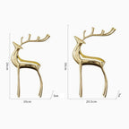 Luxury Gold Deer Sculpture Decorative Ornament Set